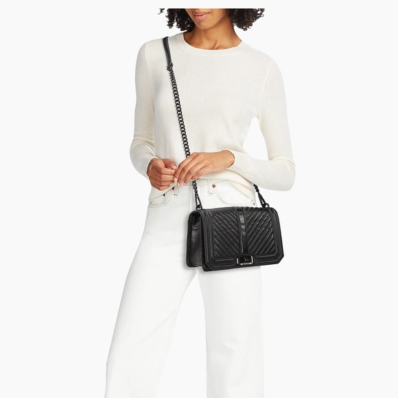Rebecca Minkoff Handbags - Rebecca Minkoff Chevron Quilted Love Crossbody Bag